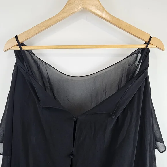 Rickie Freeman by Teri Jon Women's Black Silk Jewel Midi Dress Size 14 $440 MSRP - Picture 10 of 16